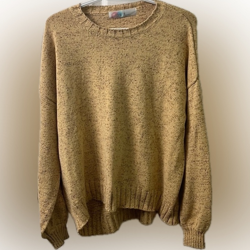 FREE PEOPLE Beach Gio Sweater Boho Coastal Core Heather Knit Top Sweatshirt FP